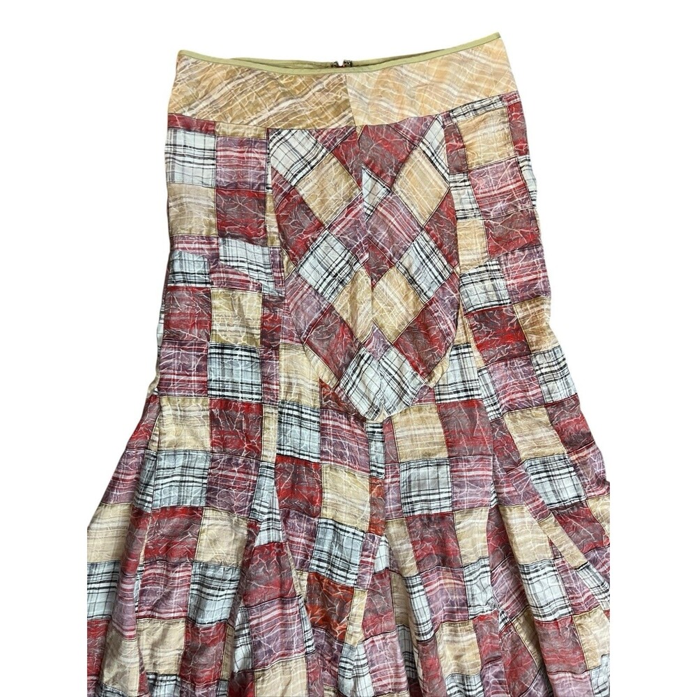 Free People Multicolored Patchwork Plaid Maxi Ski… - image 4